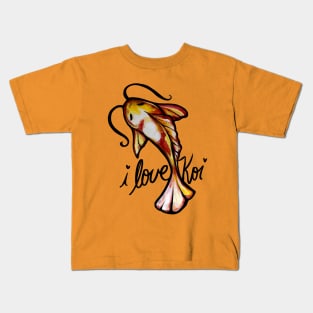 I Love Koi Fish Kids T-Shirt